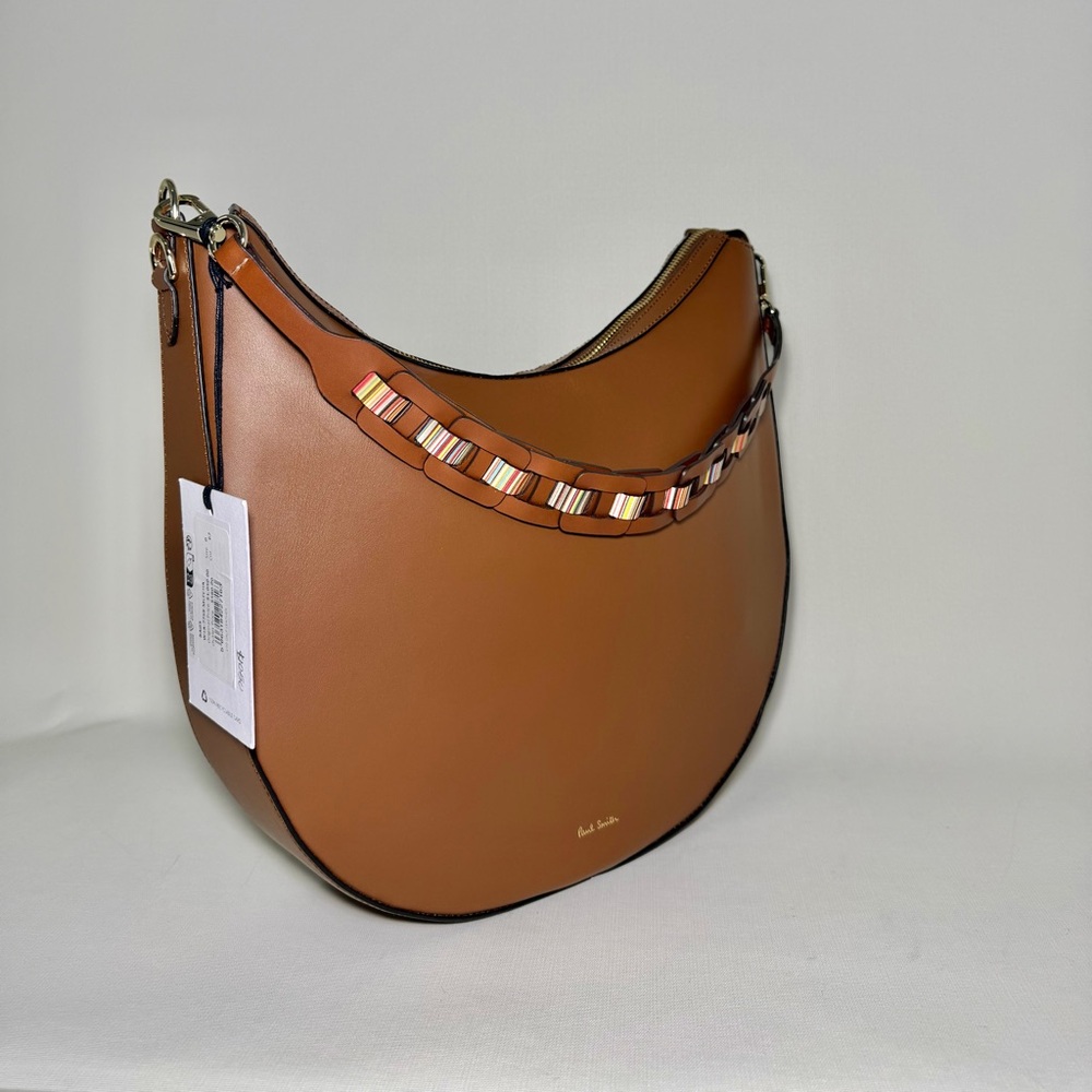 Paul Smith Women's Tan
Leather Hobo Bag With Woven Strap - Picture 3 of 10